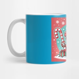 Red Christmas T-Rex Mug